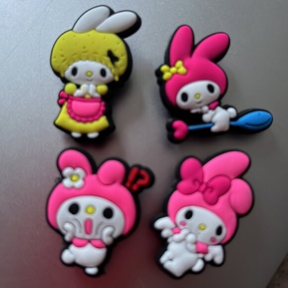 NWT Set of 10 My Melody Sanrio Jibbitz Style Plugs for Crocs Clog Sandals - Picture 3 of 4